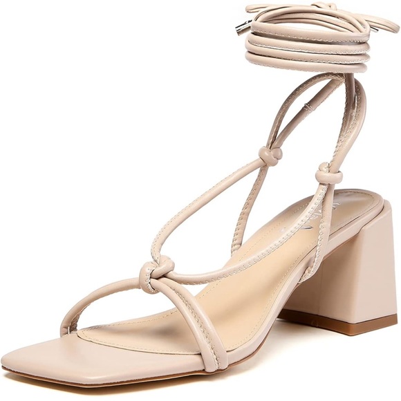 Faux Leather Lace Up Heeled Sandals size 9 women’s - Picture 1 of 6